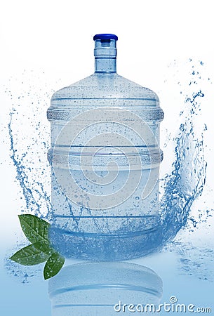 Big bottle of water isolated Stock Photo