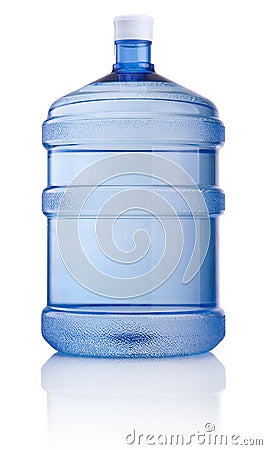 Big bottle of water isolated on white background Stock Photo