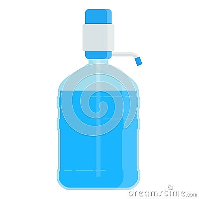 Big bottle with water Vector Illustration