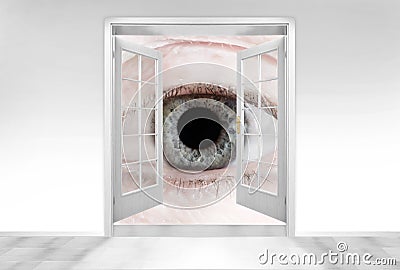 Big Brother is watching you. Stock Photo