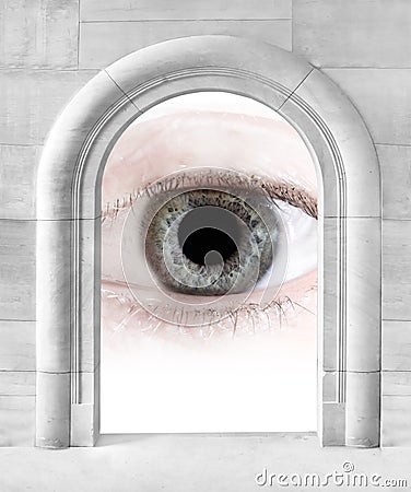 Big Brother is watching you. Stock Photo