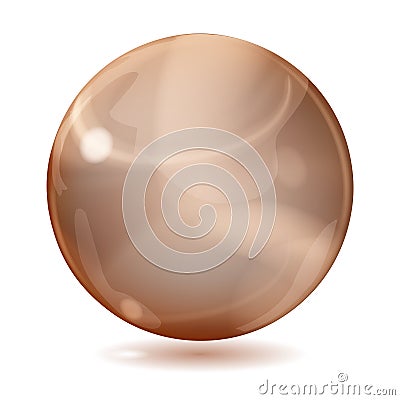 Big brown opaque glass sphere Stock Photo