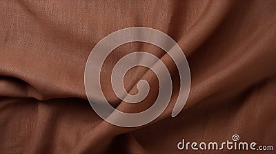 Medium Brown Shantung Silk Fabric - Natural Shade With Whistlerian Dansaekhwa Style Stock Photo