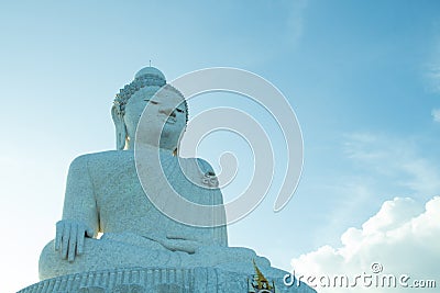 Big buddha and blue sky Stock Photo