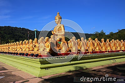 Big Buddha in Buddhism Memorial Park Public Templel Stock Photo