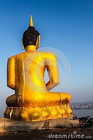 Big buddha in Pakse Stock Photo