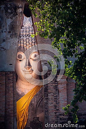 The big Buddha, in Sri Chum temple Stock Photo