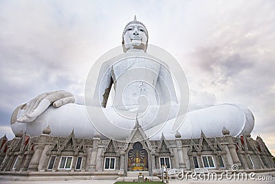 Big Buddha Wat Phu Manorom Mukdahan Thailand.Buddha on the mount Stock Photo