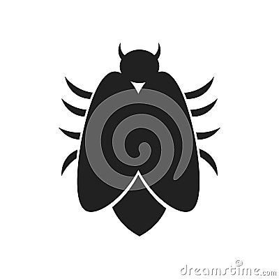 Big Bug icon vector sign and symbol isolated on white background, Big Bug logo concept Vector Illustration