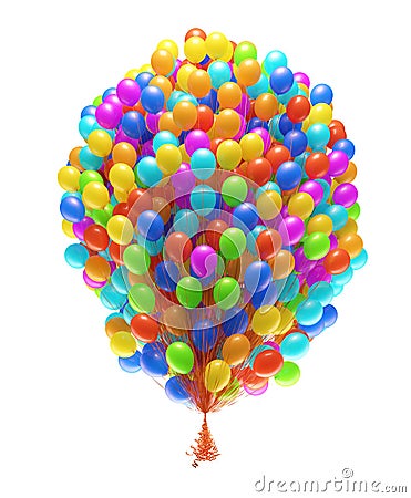 Big bunch of party balloons Stock Photo