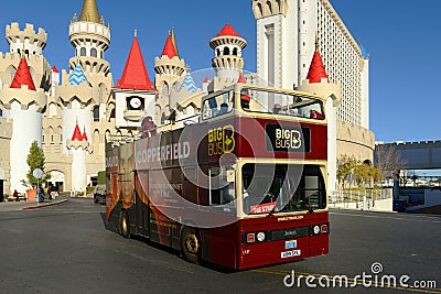 Big Bus Tours in Las Vegas, NV Editorial Stock Photo