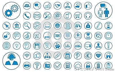 Big business icon set Vector Illustration