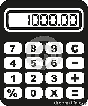 Big Calculator vector Vector Illustration