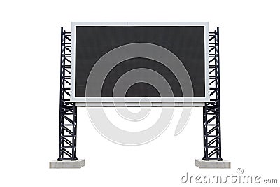 Medium center scoreboard stadium isolated on white background. u Stock Photo