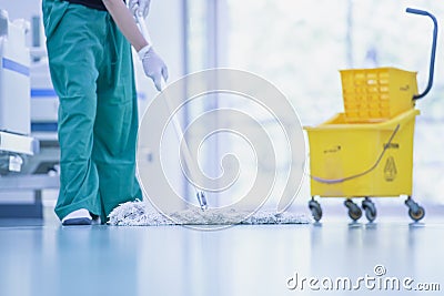 Big cleaning in hospitals Stock Photo