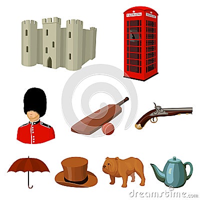 Big collection of England country vector symbol stock illustration Vector Illustration