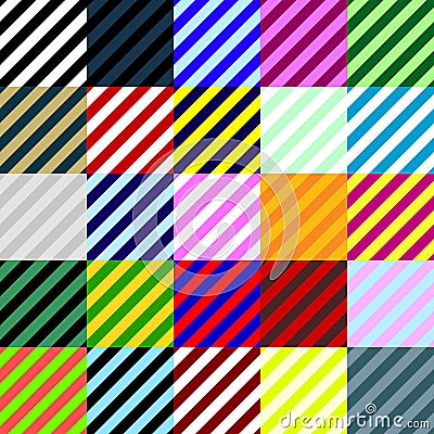 Big collection of linear seamless patterns. Vector Illustration