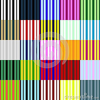 Big collection of linear seamless patterns. Vector Illustration