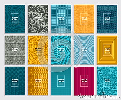 Big Collection Set of Simple Minimal Covers Business Template Design. Future Geometric Pattern. Vector Illustration Vector Illustration