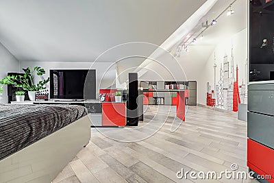 Big contemporary teen room Stock Photo