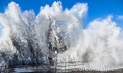 Big crashing ocean sea wave Stock Photo