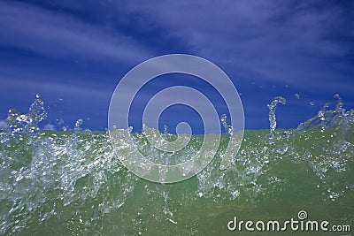 Big crashing wave perfect wave Stock Photo