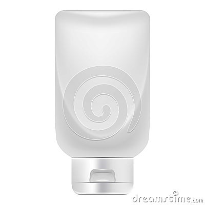 Big creme tube icon, realistic style Vector Illustration