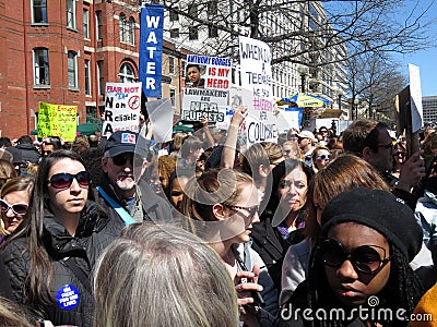 Big Crowd at the March for Lives Rally Editorial Stock Photo