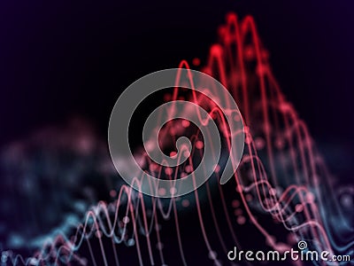 Big data abstract visualization: business charts analytics. Vector Illustration