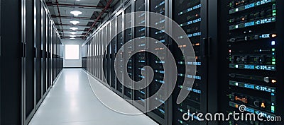 Big Data Center begins its digitalization journey through SAAS and cloud computing services Stock Photo