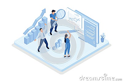 Big Data and Cloud Computing, Actionable data concept, Vector Illustration