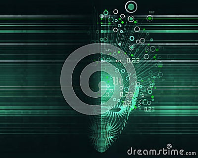 Big data concept. Abstract artificial intelligence background. Machine learning aesthetic design Stock Photo