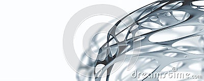 Big data, cryptography programming 3D illustration. Neural network, cloud technologies. Global database, artificial intelligence Cartoon Illustration