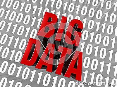 Big Data Emerges From Computer Code Stock Photo