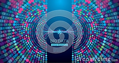 Big Data Futuristic Science Background with Copy Space. Stock Photo