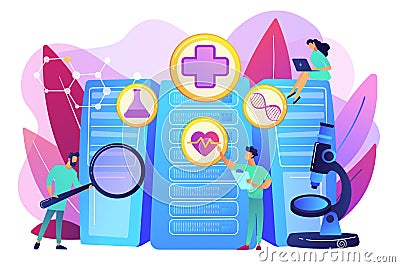 Big data healthcare concept vector illustration. Vector Illustration