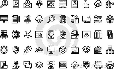 Big data icons High-Quality Vector Icons Collection with Editable Stroke. Ideal for Professional and Creative Projects. Vector Illustration
