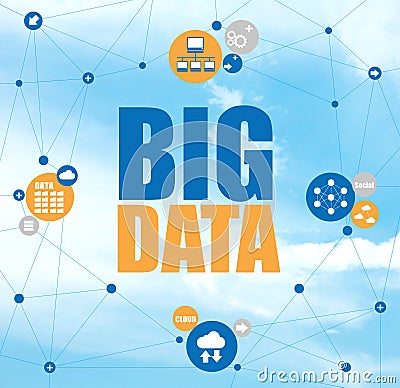 Big data network cloud computing concept Stock Photo