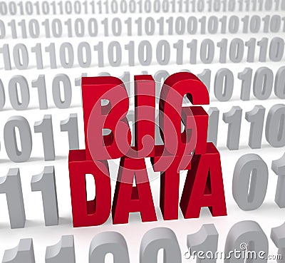 Big Data In The Numbers Stock Photo