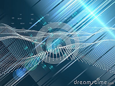 Big data. Quantum virtual cryptography. Business visualization of artificial intelligence. Blockchain Stock Photo