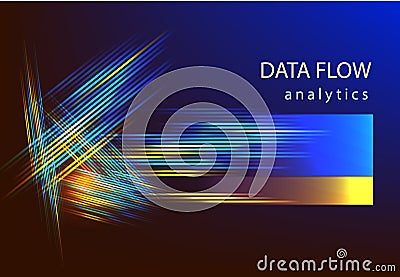 Big data science information analytics vector flat illustation. artificial intelligence Vector Illustration