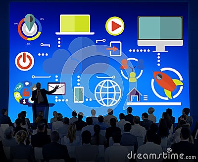 Big Data Sharing Online Global Communication Cloud Concept Stock Photo