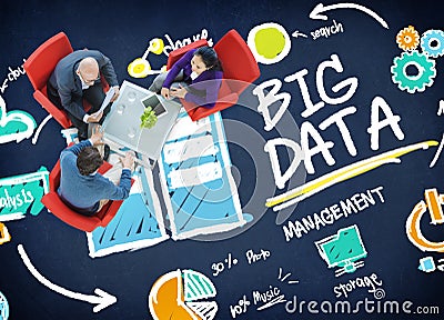 Big Data Storage Online Technology Database Concept Stock Photo