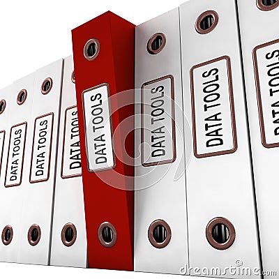 Big Data Tools Digital Toolbox 3d Rendering Stock Photo