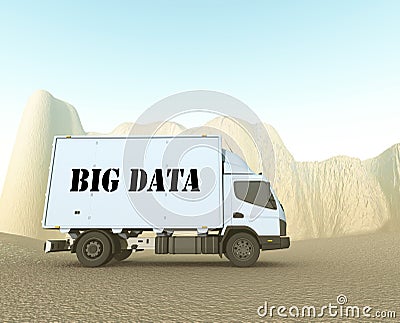 Big data truck Stock Photo