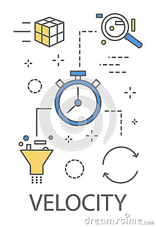 Big data velocity. Vector Illustration