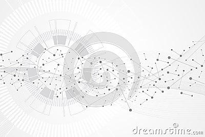 Big data visualization. Artificial Intelligence and Machine Learning Concept. Graphic abstract background communication Vector Illustration