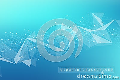 Big data visualization. Artificial Intelligence and Machine Learning Concept. Graphic abstract background communication Vector Illustration