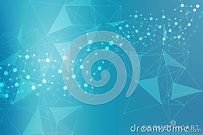 Big Data Visualization Background. Modern futuristic virtual abstract background. Science network pattern, connecting Vector Illustration