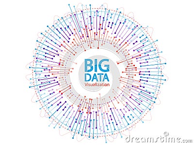 Big data visualization concept vector design. Vector Illustration